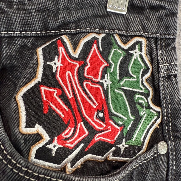 Ninth Hall Ambush Jeans Men 29 Embroidered Pockets Snake Eagle Baggy Denim Skate - Picture 4 of 16